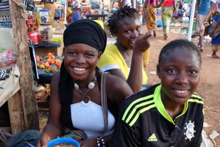 Young Girls at market in Guinea, Photo Credit- Peggy Koniz-Booher, SPRING (1)