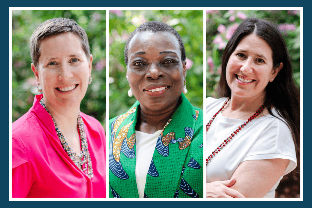 Heather Marlow, Kate Onyejekwe, and Christina Wakefield of JSI.